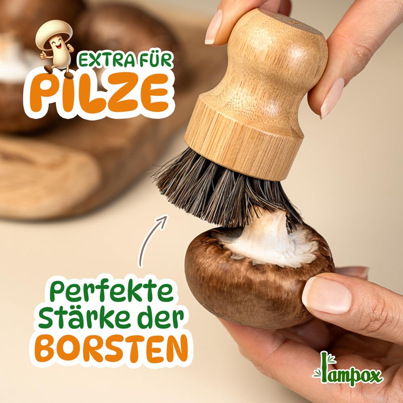 Mushroom Brush, Mushroom Brush, Kitchen Brush, Vegetable Brush, for Cleaning