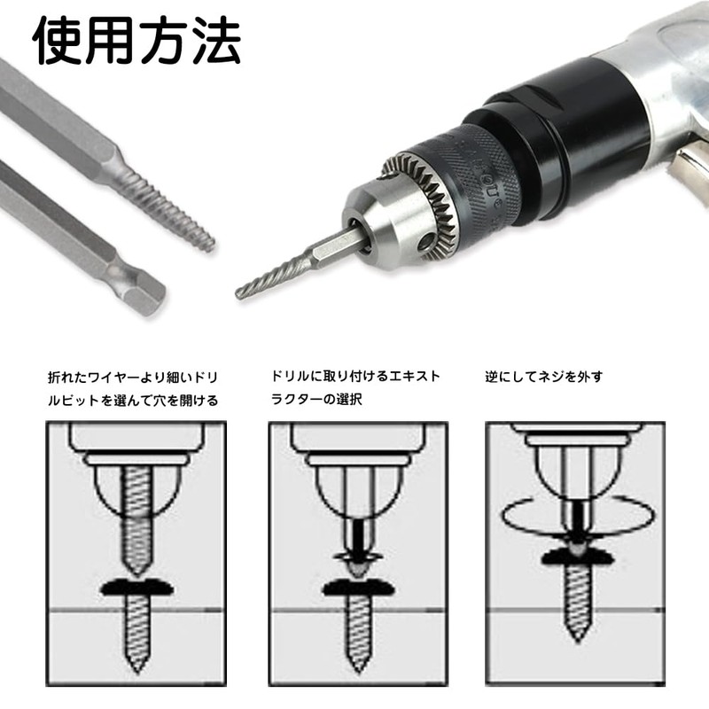 Screw Extractor, Hex Head Screw Extractor, Hex Handle with Post