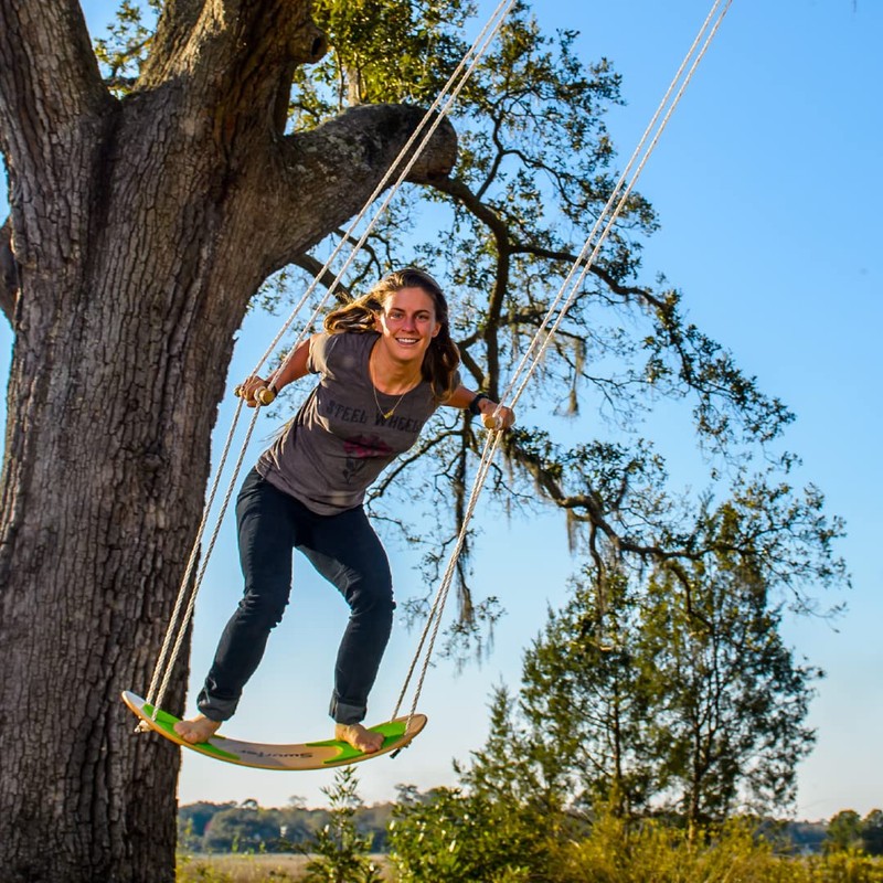 Swurfer SwurfGrip Traction Pads for Wooden Surf Swing, Green