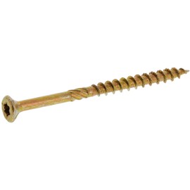Power Pro 42643 Wood Screws, 6 x 1, Yellow, 100 Piece
