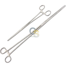 G.S New 2PC Fishing Set 16" + 18" Straight HEMOSTAT Forceps Locking Clamps Stainless