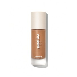 SHEGLAM Skinfinite Hydrating Foundation Flawless Dewy Foundation Hydrating Coverage Invisible Pore Concealer Pore-less Non-Greasy Lightweight Natural Soft Liquid Foundation-Saddle