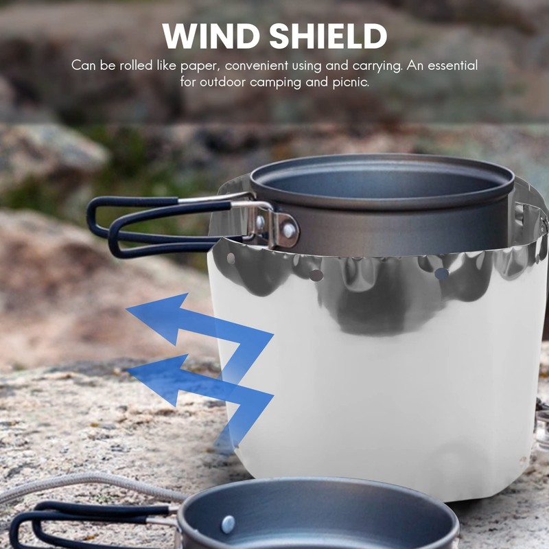 Hausdec Pure Titanium Camping Stove Wind Shield Camping Stove Wind