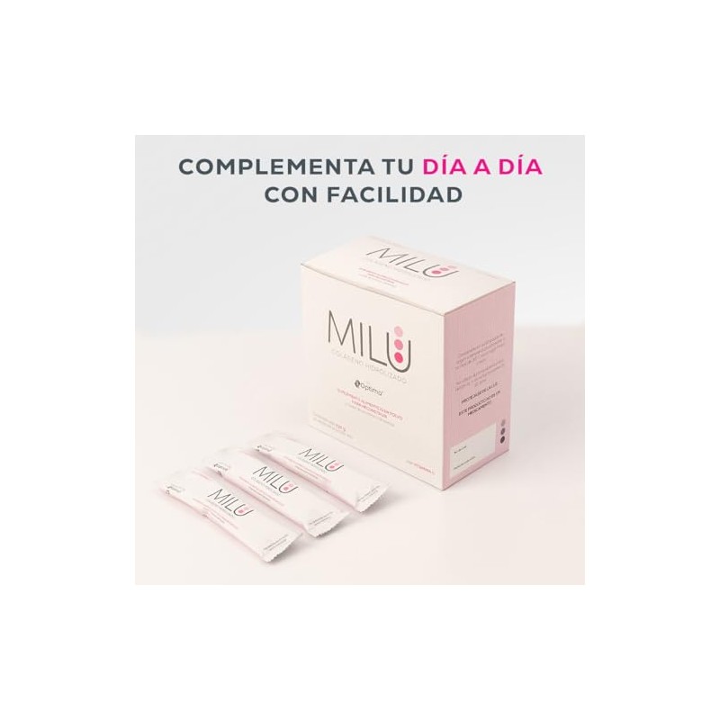Milu Colágeno Hidrolizado Vitamina Sobres Individuales 11g 1caja Suplemento Alimenticio
