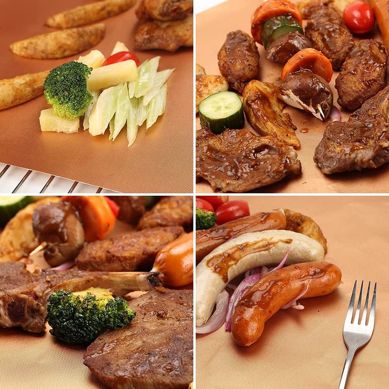 5 Pieces Grill Baking Mat, BBQ Grill Mat Set, Non-Stick