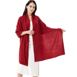 RYYOYY Soft Cashmere Blend Wrap Chic Pashmina Scarf Stole for Women Wayfarer Travel Extra Large 87"x28" Rust Red