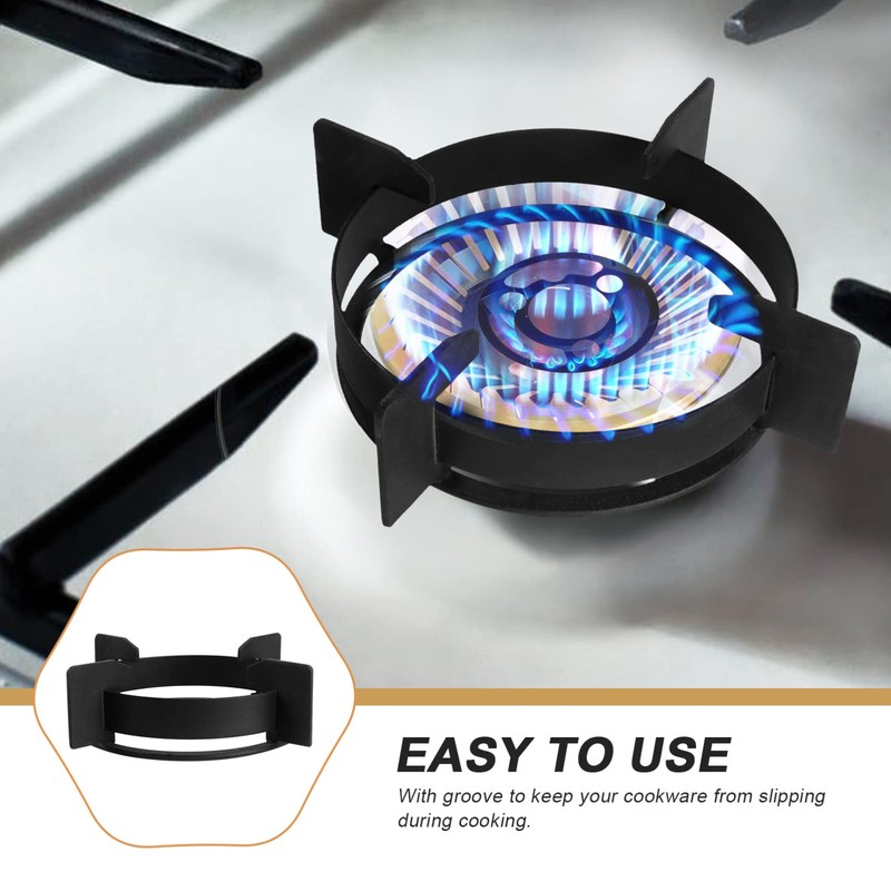 SOLUSTRE 26CM Wok Ring Cast Iron Work Rack Electric Stove