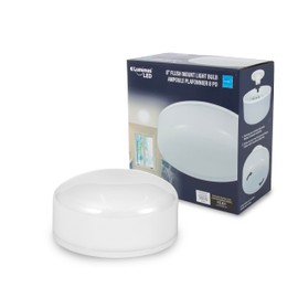 Luminus 8" Easy-Install Spin Light Flushmount Lights E26 Base, 200W Equivalent (65W) 3000 Lumens, 50000 Hour Lifespan, Dimmable, 4000k Cool White, 1 Pack