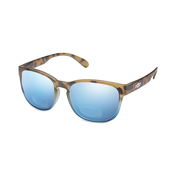 Suncloud Loveseat Polarized Bi-Focal Reading Sunglasses in Matte Tortoise Blue/Blue