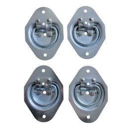 Driver Design Light Duty Bolt On Recessed Mount D-Ring - 4 pack - Up To 900# Capacity.