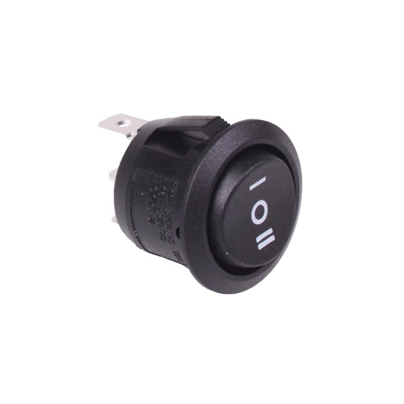 (On)-Off-(On) Momentary Round 20mm Rocker Switch 16A SPDT R13-112I-02