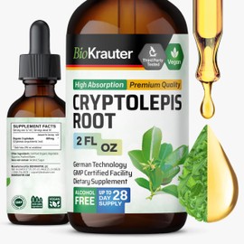 BIO KRAUTER Cryptolepis Sanguinolenta Extract - Vegan Cryptolepis Tincture for Immune Support - Alcohol & Sugar Free - 2 Fl.Oz.