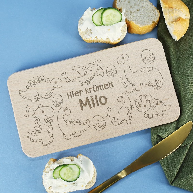 Striefchen® Wooden Breakfast Board for Children with Desired Name Ideal