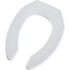 Bemis 1955CTBP 000 Toilet Seat, Elongated Open Front Plastic -