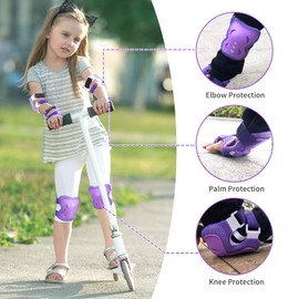 RUNDONG Kids/Youth Knee Pad Elbow Wrist Pads Guards Protective Gear Set, for Roller Skates,Cycling Bike,Skateboard,Inline Skatings,Scooter Riding,BMX bike And Other Outdoor Sports Activities