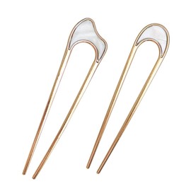 Healvian 2pcs u Shape Metal Hair Stick for Women French Pin Hair Tool Styling Accessories