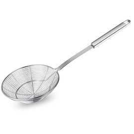 Spider Strainer Skimmer, Swify Stainless Steel Asian Strainer Ladle Frying Spoon with Handle for Kitchen Deep Fryer, Pasta, Spaghetti, Noodle, 5.5 Inch