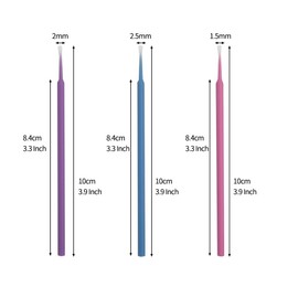 Shintop 300pcs Micro Applicator Brushes, Disposable Eyelash Extension Brushes for Makeup, Oral and Dental (Purple+Blue+Pink)