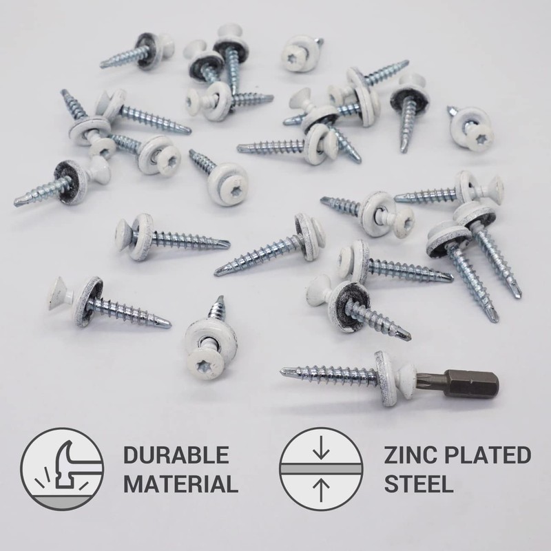 Pack of 30 Metal Roofing Screws Torx 4.8 x 35