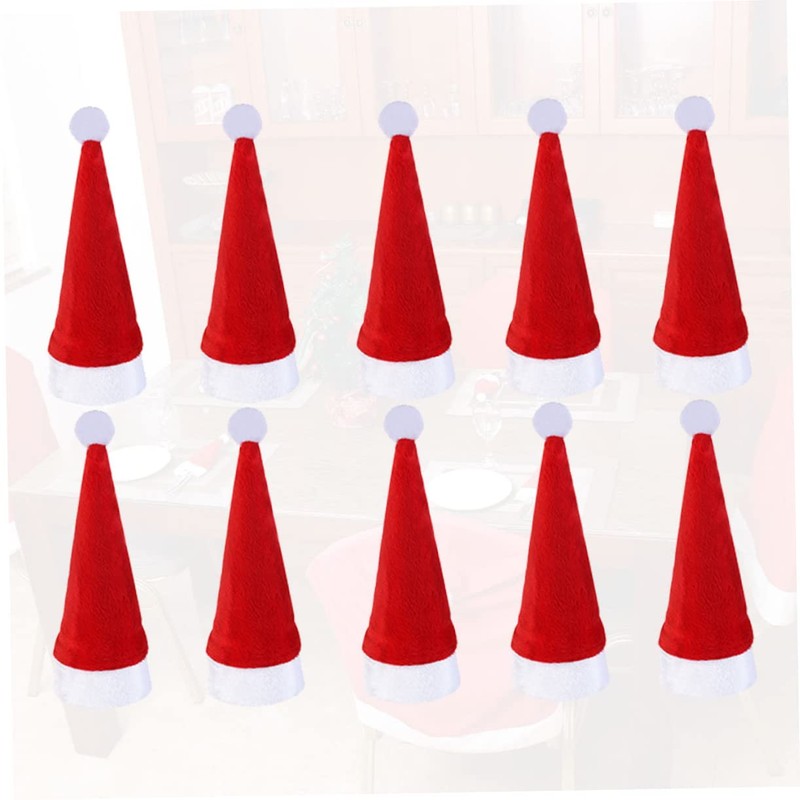 LABRIMP 28PCS Christmas Hat Cutlery Bags Silverware Holders Festive Tableware