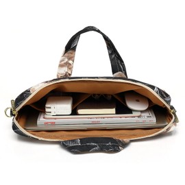 DACHEE Beige Rose Patten Waterproof Shoulder Messenger Bag Sleeve for 14 Inch 15 Inch Laptop Case Briefcase 15.6 Inch