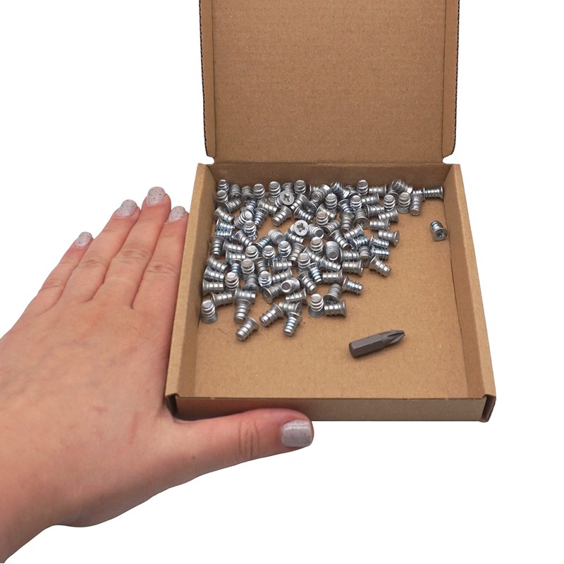SKIR'CO (Pack of 100) Zinc Plated Euro Screws 6.2 x