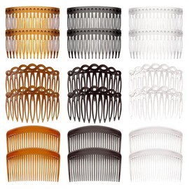 18Pcs French Side Combs, FULANDL Plastic Side Combs Hair Twist Decorative Comb with Teeth, Slides Comb Clips for Women Wedding Thick Fine Hair Bridal Veil Girls
