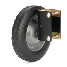 HILLMASTER 8 Inch Gate Wheel Gate Caster Kit with 1-5/8" Thru 2" Gate Frames, Heavy Duty Gate Helper Wheel Gate Support Wheel for Chain Link Fence Swing Gate, Black