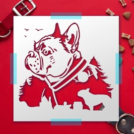 Bulldog Stencil 10х10 inch Versatile Dog Stencils for DIY Art Projects and Home Decor Bulldog Scrapbook Stencil Decorative Stencil Pattern Drawing Stencil