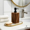 AUSAULAC 400ml Solid Wood Soap Dispenser for Bathroom,Kitchen –Wooden Refillable