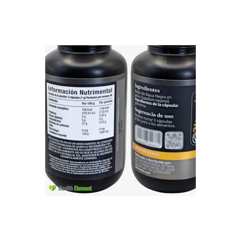 Maca Negra Peruana | 1000 mg de Maca Negra Peruana