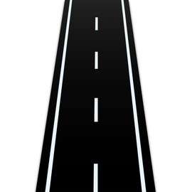 Remagr Racetrack Floor Running Black Racer Party Decoration Mat Road Table Runner Long Racetrack Tablecloth Drag for Party(Simple Style,32 ft X 4.5 ft)