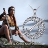AXELUNA Celtic Knot Sterling Silver Necklace Darkmoon Blade Dark Souls