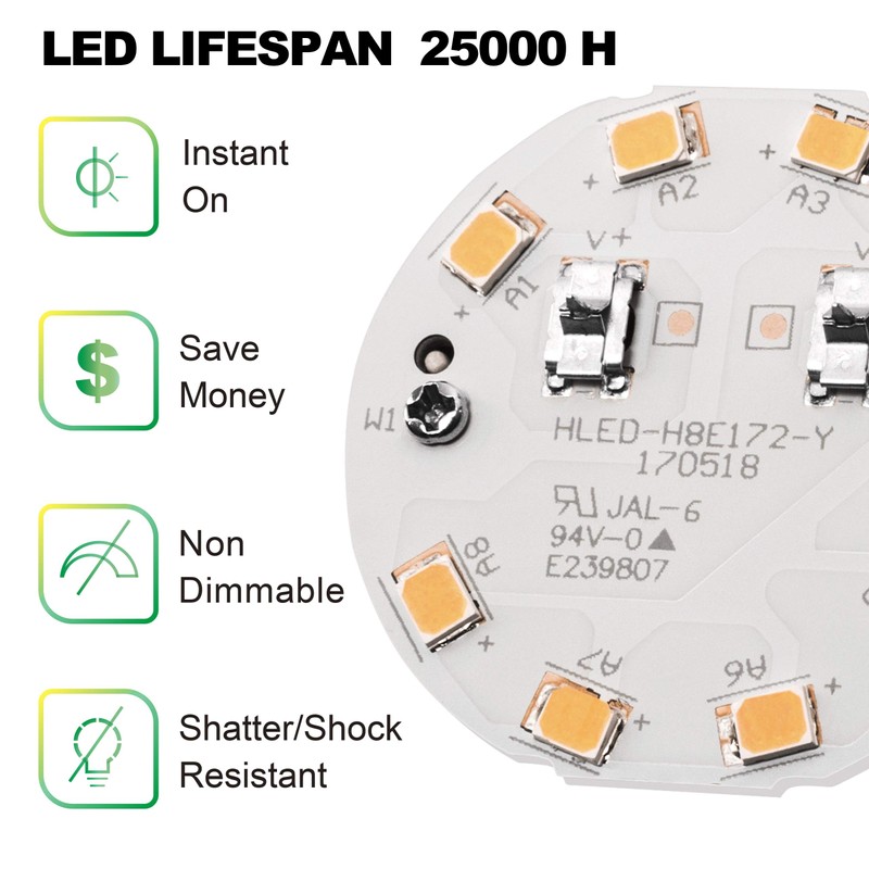Maelsrlg E17 Intermediate Base LED Bulb, 6W (60 Watt Equivalent)