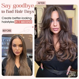 Hair Toppers,TESS Synthetic Hair Toppers for Women with Thinning Hair,Long Straight Hair Topper with Bangs,6″*6″Large Silk Base Clips in Hair Toppers 14" Golden Brown Mixed Bleach Blonde