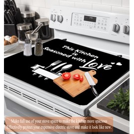 Stove Top Covers, Extra Large Stove Top Cover for Electric, Anti-Slip Waterproof Flat Top Oven Cover Mat Cooktop Cover Protector,Glass Stove Top Protector Expand Stove Space