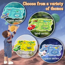 QKSKYP DIY Assembling Electric Trolley, 2024new Toddler Puzzle Track Play Set with Vehicles, Puzzle Track Car Playset, Birthday Gift for Kids Ages 3+, Enhance Parent Child Relationship (All Cars)