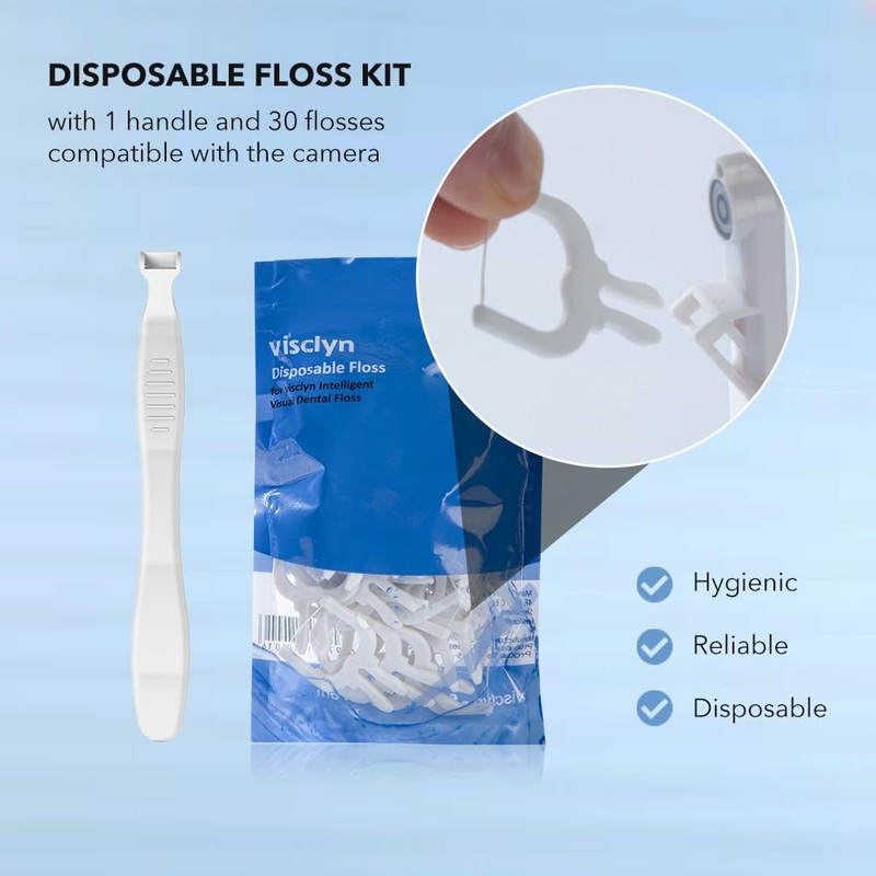 visclyn Smart Dental Floss with 1 Smart Handle, 1 Regular