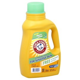 Arm & Hammer Sensitive Skin Free & Clear, 32 Loads Liquid Laundry Detergent, 50 Fl oz