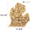 Totally Bamboo Destination Michigan State Shaped Serving and Cutting Board,