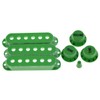 KAISH Green ST Strat Pickup Covers Knobs and 5 Way