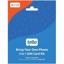 Tello Mobile - Bring Your Own Phone - 3 in 1 GSM SIM Card Kit *NEW*
