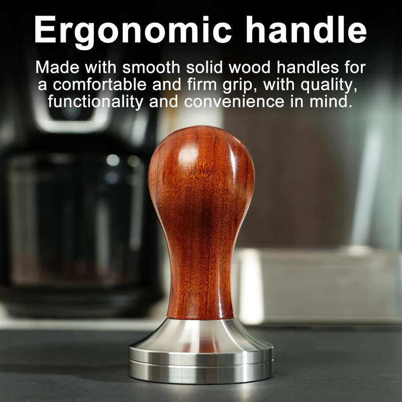 AMZCHEF Coffee Tamper 53 mm Espresso Tamper Stainless Steel Coffee