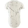 KLIEGOU Mens Hipster Hip Hop Ripped Round Hemline Pattern Print