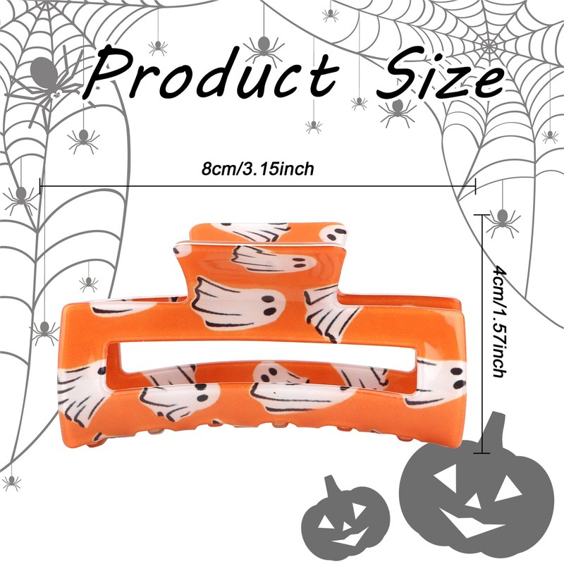 Halloween Hair Claw Clips for Women Irregular & Square 3Pcs