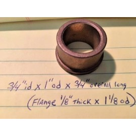 Oilite Flange Bushing Bronze 3/4 id x 1 x 3/4 Brass Bush Shim Spacer Bearing 16