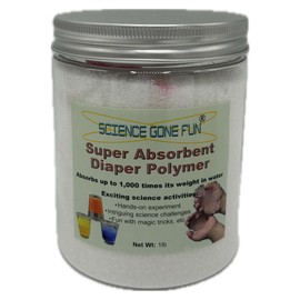 Sodium Polyacrylate Powder Super Absorbent Polymer Bulk (1 Pound jar)