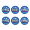 Beistle 6-Pack It's My Birthday Satin Button, 2-Inch, Blue