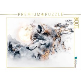 CALVENDO Puzzle The Wolf Comes to Life in The Shadow of The Moonlight | Size