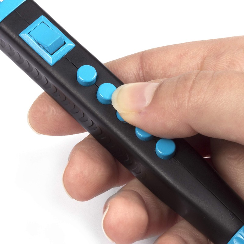 Fidget Pen, sliders, switches, clickers and twisters and a smooth